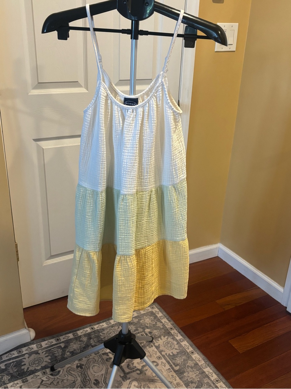 Green & Yellow Tiered Sundress for Kids by